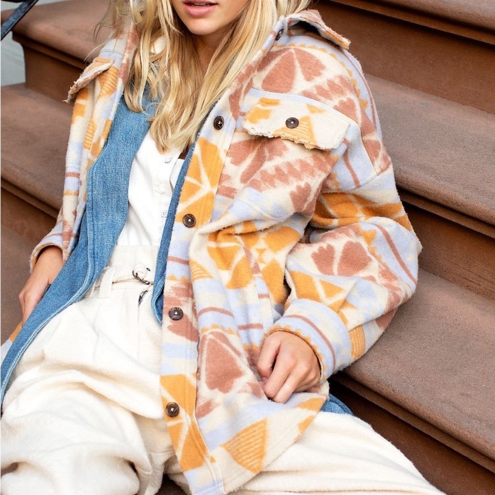 Free People Ruby Jacquard Jacket Sedona Combo